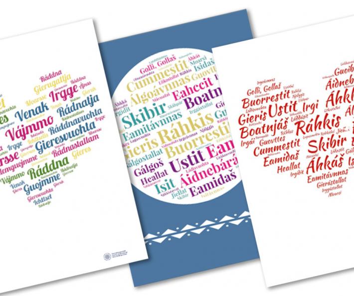 Allehjertersdag kort med samiske kjærlighetsord