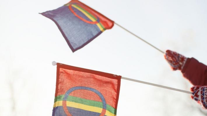 Mánát, samefolkets dag, samenes nasjonaldag, barnehage, kofte, komager, småbarn barnehagebarn, árvu, flagg, samisk flagg